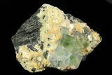 Green Fluorite, Muscovite & Schorl Association - Namibia #69196-1